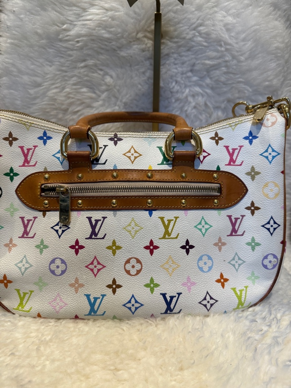 Louis Vuitton White Multicolor Murakami Monogram Rita - Picture 11 of 14